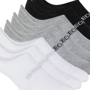 16 Pairs Skechers Active Moisture Wicking Heel Grip  No-Show Socks 2×8pairs